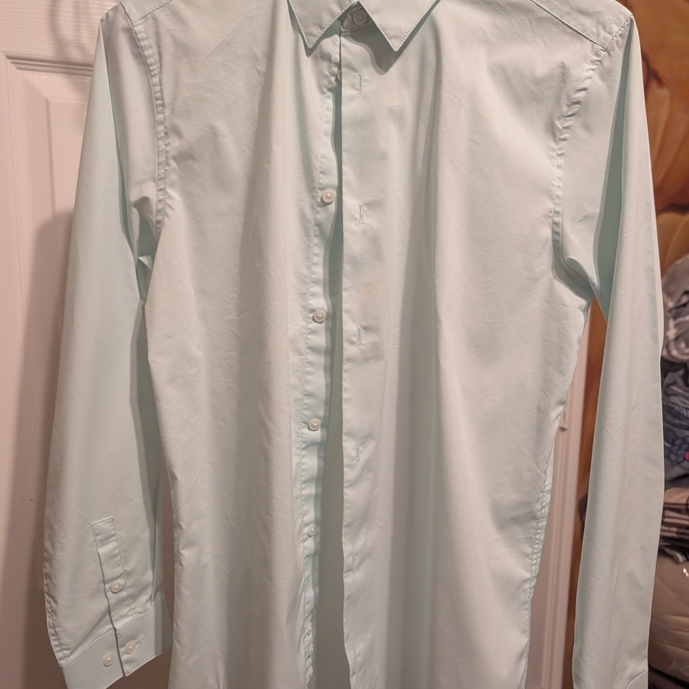 Calvin Klein Boy's Light Green Button Down Shirt